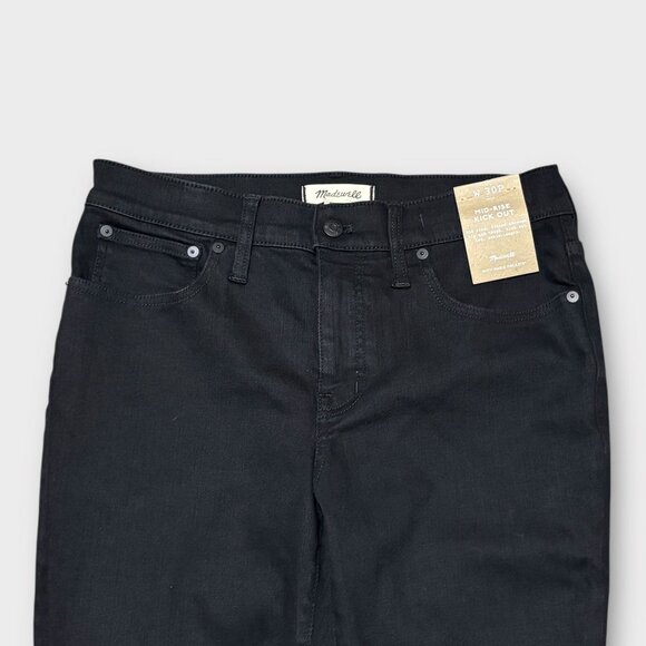 NWT Madewell Kick Out Crop Jeans 30P Black NEW Fits Small 25.5" Inseam - Picture 6 of 9